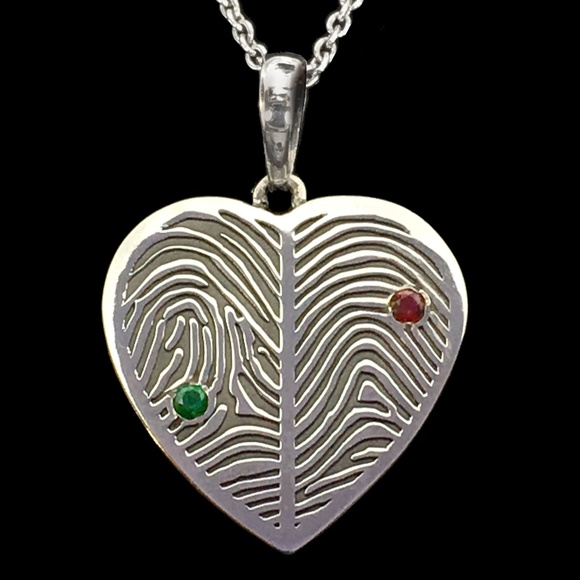 FingerprintJewelry.NET Jewelry - Fingerprint Jewelry LARGE HEART Pendant